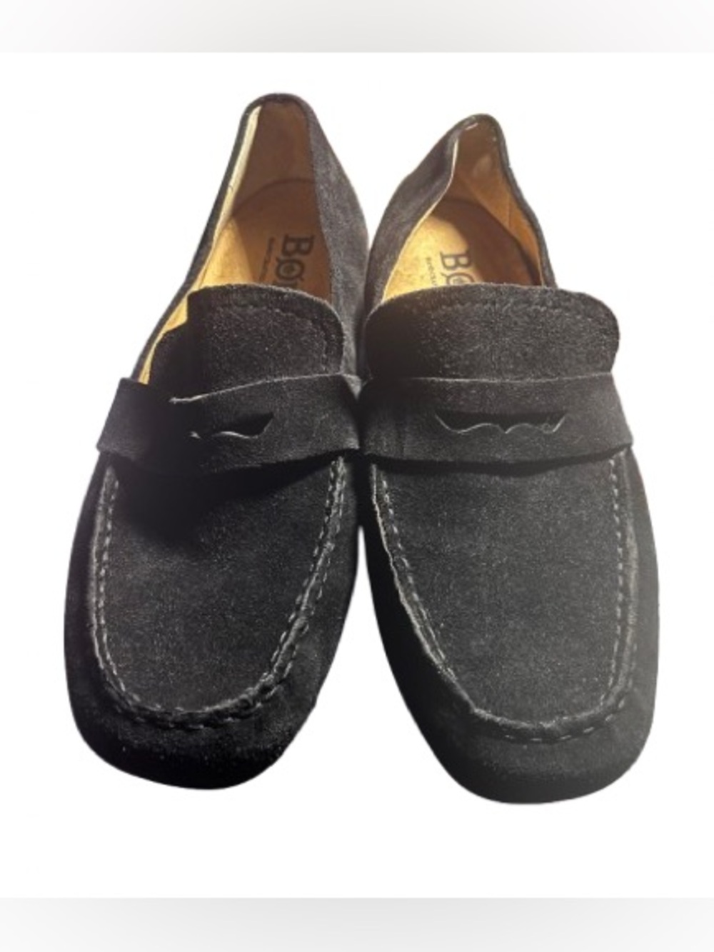 Børn Melinda Black Suede Penny Loafer Driving Moccasins Comfort Slip On 8.5M